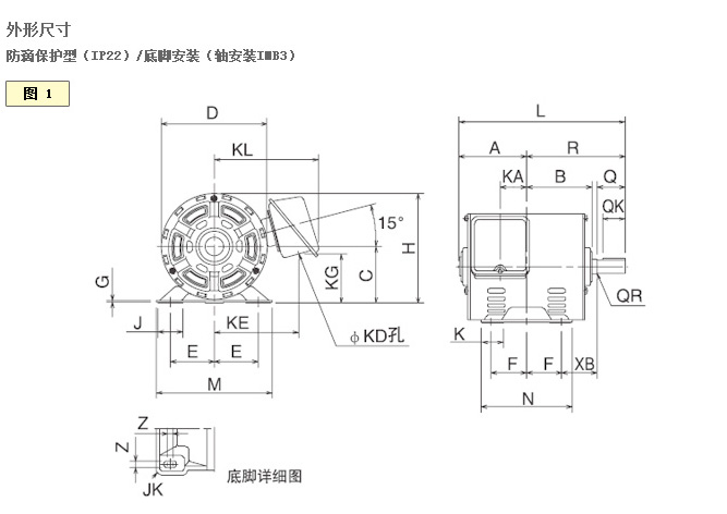 防滴保护型电动机